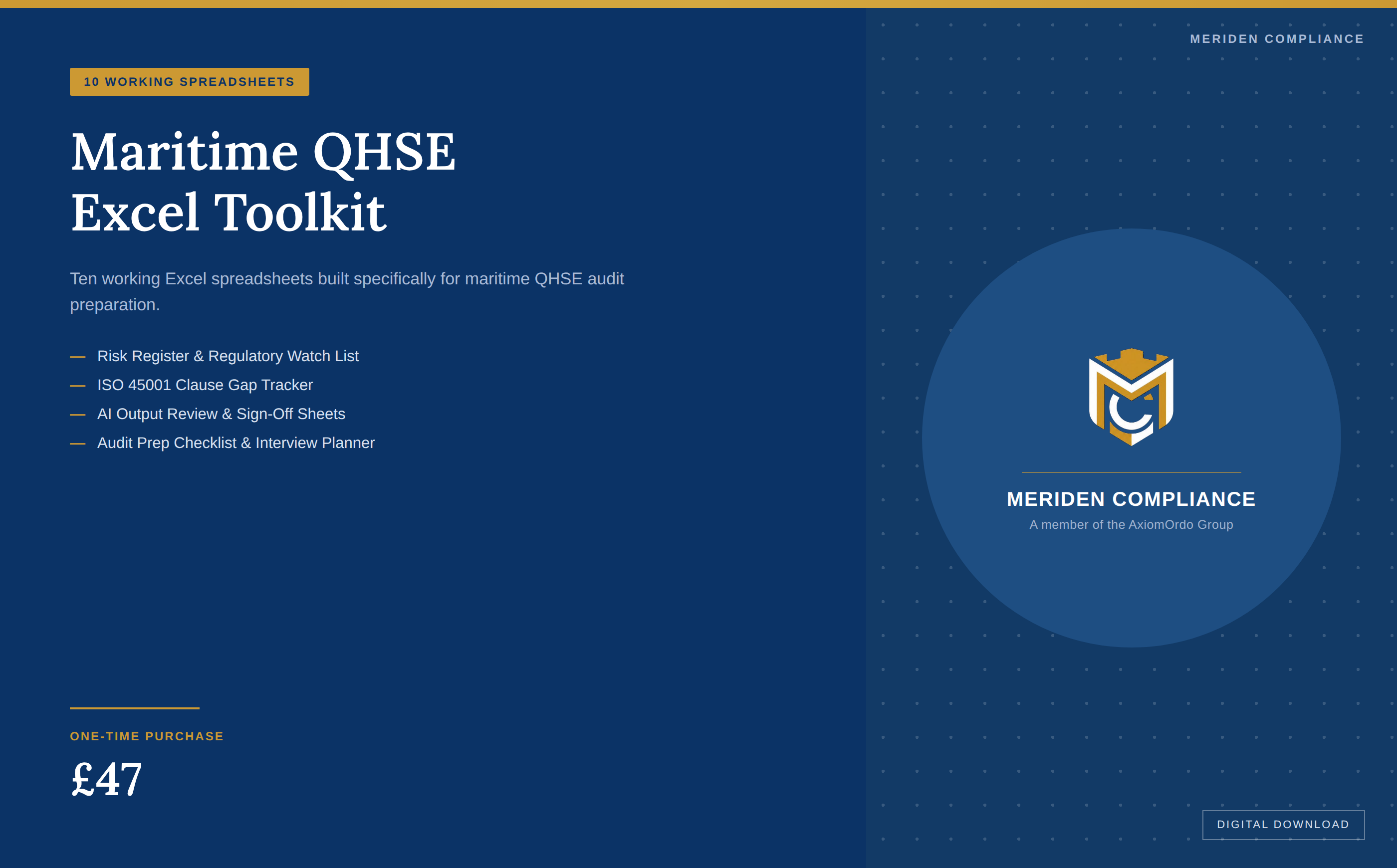 Kit de Herramientas de Excel para QHSE Marítimo — 10 Hojas de Cálculo