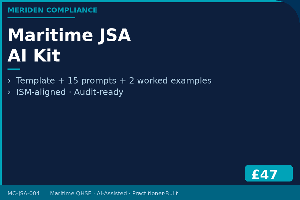Kit de IA para el Análisis de Seguridad en el Trabajo Marítimo (JSA)